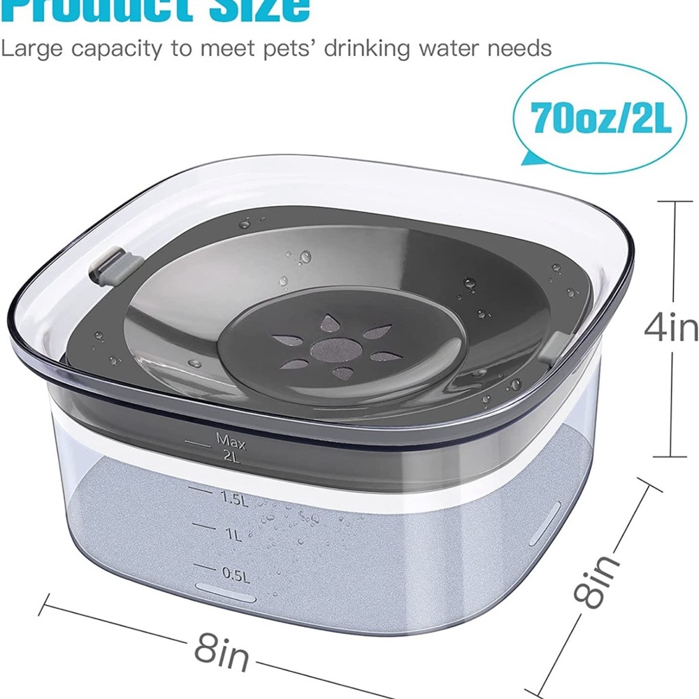No spill water bowl